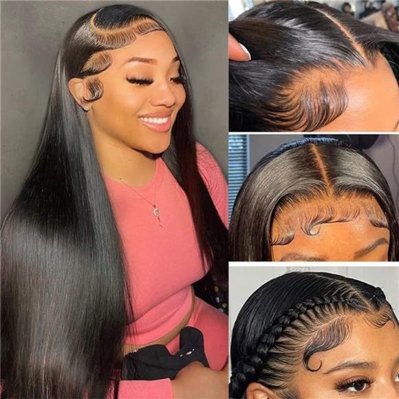 13x4 Lace Front Wigs Human Hair Straight Lace Front with Baby Hair Pre Plucked